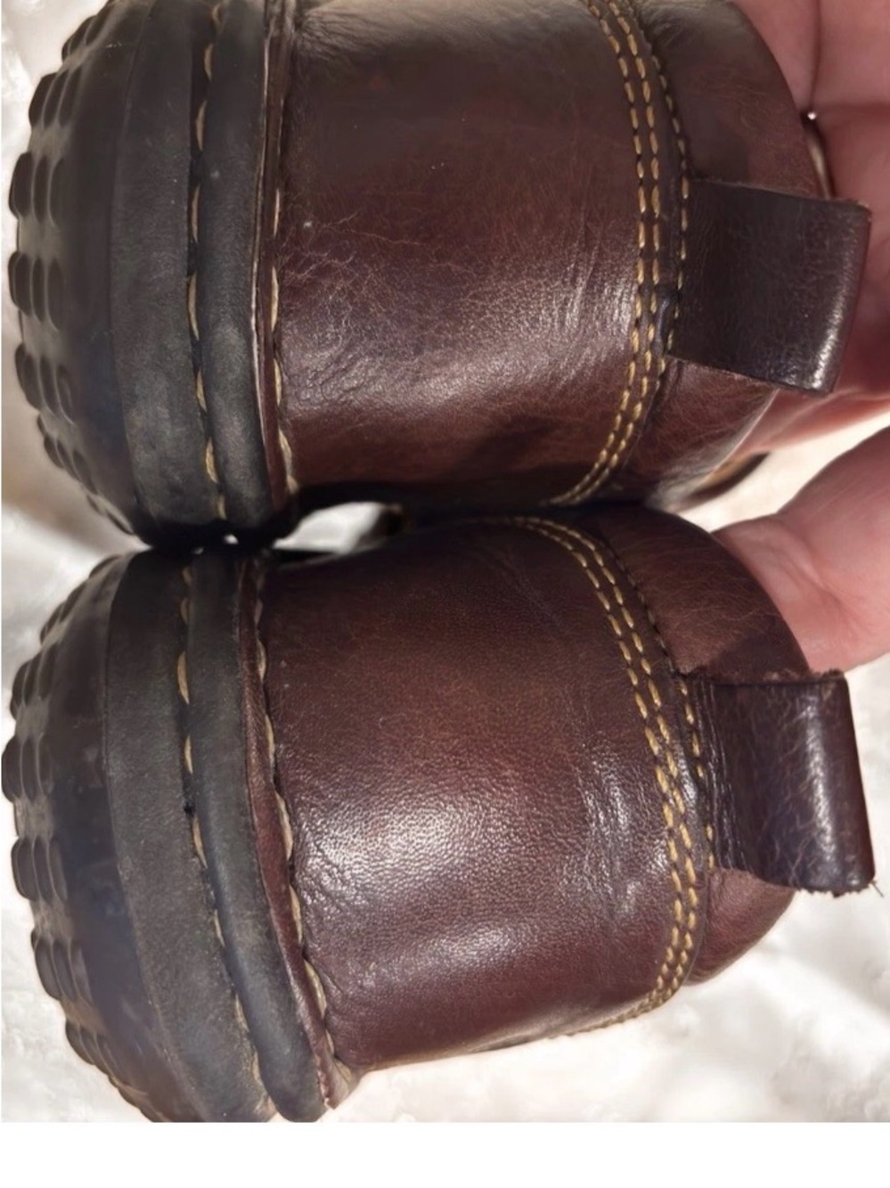 Born Brown Leather Lace-Up Oxford Comfort Shoes Women’s 9 Distressed Casual - Picture 9 of 9